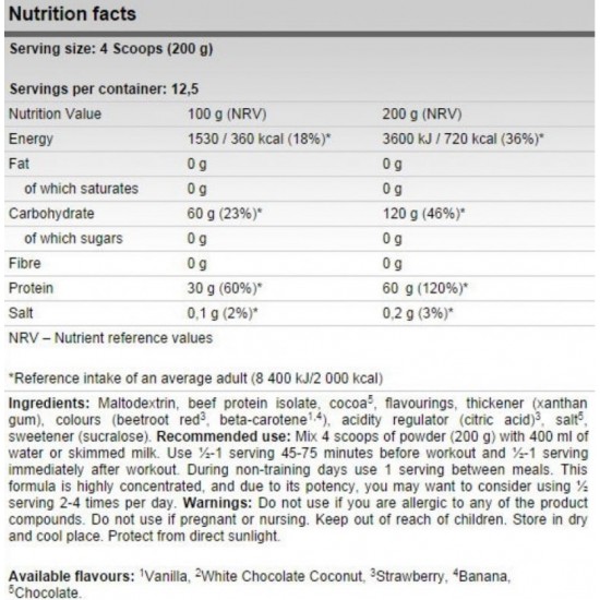 FA Nutrition Xtreme Beef Mass - 2500 gr
